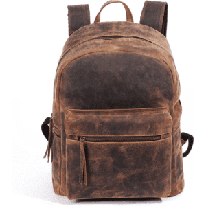 15 Inch Leather Backpack Rucksack Laptop Bag For Women And Men Travel School College Hiking Travel Bag