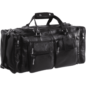 22 Inch Full Grain Leather Duffel Travel Bag Sports Gym Bag