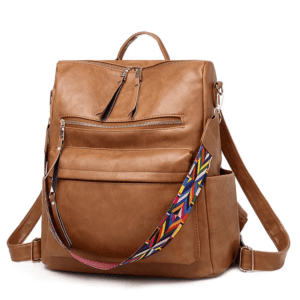 Leather Women PU Backpack Travel Bag, Purses Multipurpose Design Handbags And Shoulder Bag