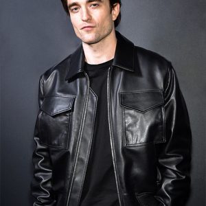 Robert Pattinson Dior Black Leather Jacket