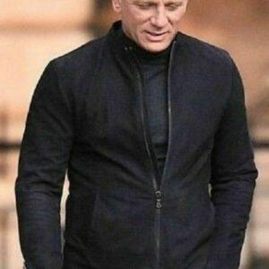 Men's James Bond 007 Slim-fit Spectre Daniel Craig Style Black Suede Leather Jacket