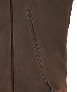X Men Wolverine Brown Striped Leather Jacket For Mens - Image 6