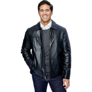 Men's New Zealand Lambskin Leather Classic Open Bottom Jacket