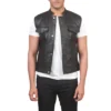 Mens Brown Leather Vest