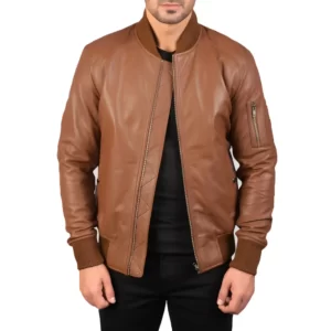 Bomber Leather Jackets for Men