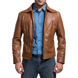 Brown Bomber Leather jacket