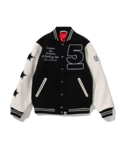 A BATHING APE x COMME des GARCONS OSAKA Varsity Jacket
