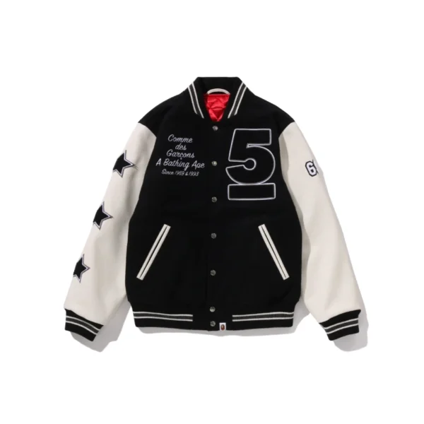 A BATHING APE x COMME des GARCONS OSAKA Varsity Jacket