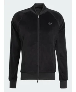 Adidas Adicolor Velour Track Jacket - Image 3
