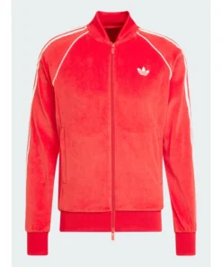 Adidas Adicolor Velour Track Jacket - Image 5