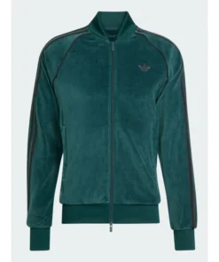 Adidas Adicolor Velour Track Jacket - Image 4