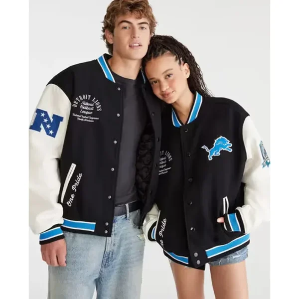 Aeropostale Detroit Lions Varsity Jacket