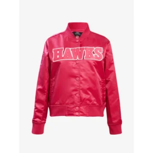 Atlanta Hawks Triple Pink Varsity Jacket
