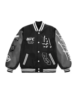 UFC 311 Los Angeles 2025 Black Varsity Jacket