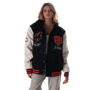 Chicago Bears The Wild Collective Hooded Varsity Jacket
