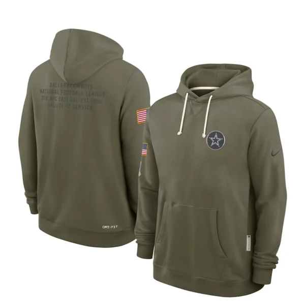 Dallas Cowboys 2025 Salute to Service Sideline Hoodie