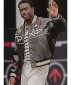 F1 The Movie Damson Idris Leather Varsity Jacket - Image 3