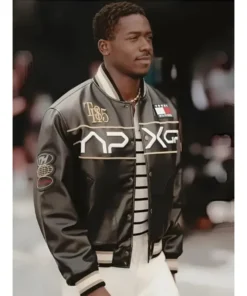 F1 The Movie Damson Idris Leather Varsity Jacket - Image 4