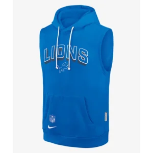 Detroit Lions Sideline Sleeveless Pullover Hoodie