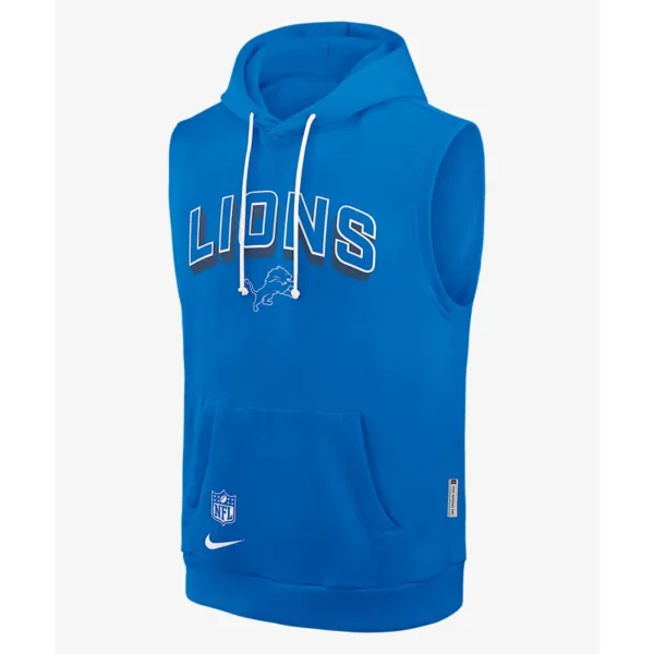 Detroit Lions Sideline Sleeveless Pullover Hoodie