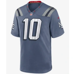 Drake Maye New England Patriots Rivalries Jersey