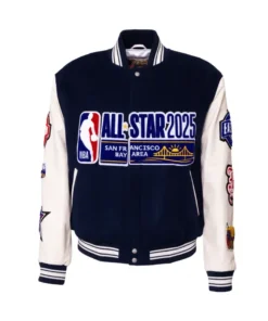 NBA All Star 2025 GSW Wool Varsity Jacket - Image 4