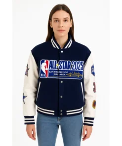 NBA All Star 2025 GSW Wool Varsity Jacket - Image 6