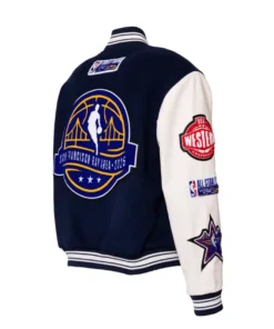 NBA All Star 2025 GSW Wool Varsity Jacket - Image 7