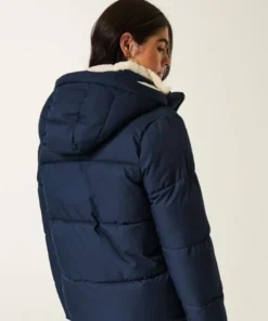 Hollister Navy Blue Winter Jacket - Image 4