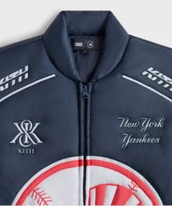 Kith for the New York Yankees Zip Brixton Puffed Shirt Jacket - Image 3