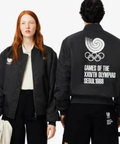 Alternative view of Lacoste Olympic Heritage Seoul 1988 Bomber Jacket