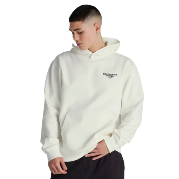 Manchester United Mens Back Print Overhead Hoodie