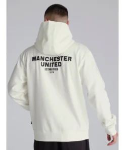 Manchester United Mens Back Print Overhead Hoodie - Image 3