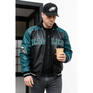 Mark Wahlberg Shooter Eagles Leather Jacket