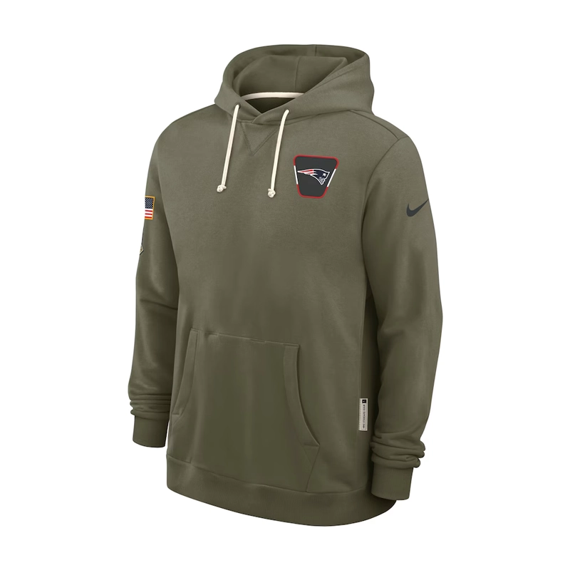 New England Patriots 2025 Salute to Service Sideline Hoodie