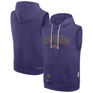 Baltimore Ravens Sideline Sleeveless Hoodie
