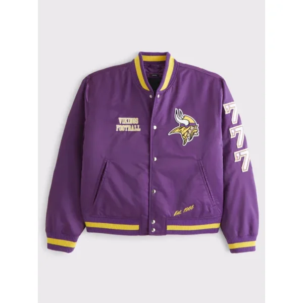 Abercrombie Minnesota Vikings Varsity Bomber Jacket