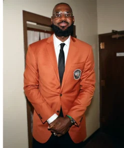 Alternative view of LeBron James NBA Orange Jacket