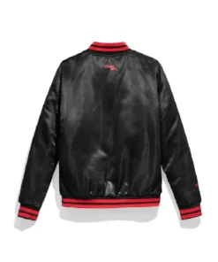 NWO New World Order Black Satin Bomber Jacket