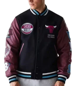 New Era NBA Patch Chicago Bulls Collegejacke Jacket
