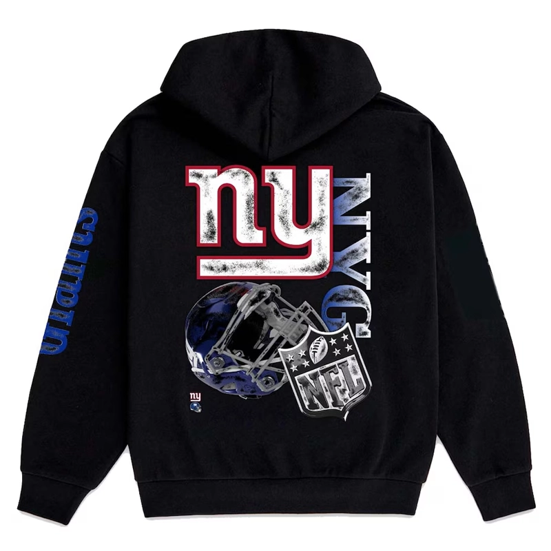 New York Giants Aleali May x No Caller ID Black Stacked Hoodie