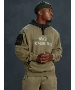 OVO Alpha Industries Garment Dyed Hoodie - Image 4