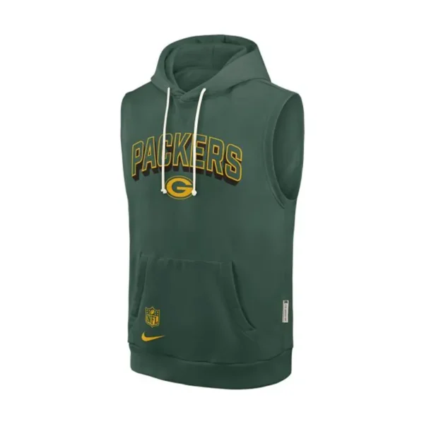 Green Bay Packers Sideline Sleeveless Hoodie