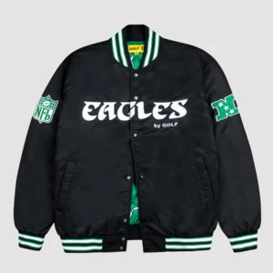 Philadelphia Eagles GOLF WANG Satin Bomber Jacket