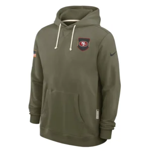 San Francisco 49ers 2025 Salute to Service Sideline Hoodie
