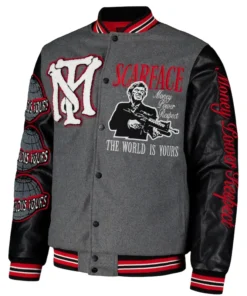 Scarface Reason Unisex Varsity Full-Snap Jacket
