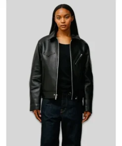 Stussy Biker Leather Jacket - Image 4
