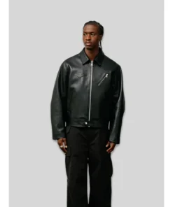 Stussy Biker Leather Jacket - Image 3