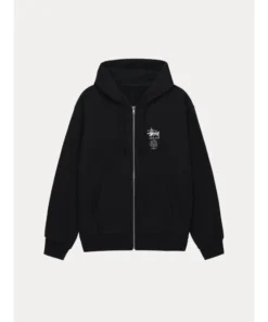 Stussy Swim Out Zip-Up Maroon Hoodie