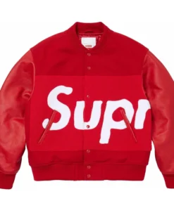Supreme Big Logo Chenille Varsity Jacket - Image 5